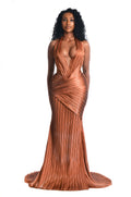 The Terracotta Pleated Dress